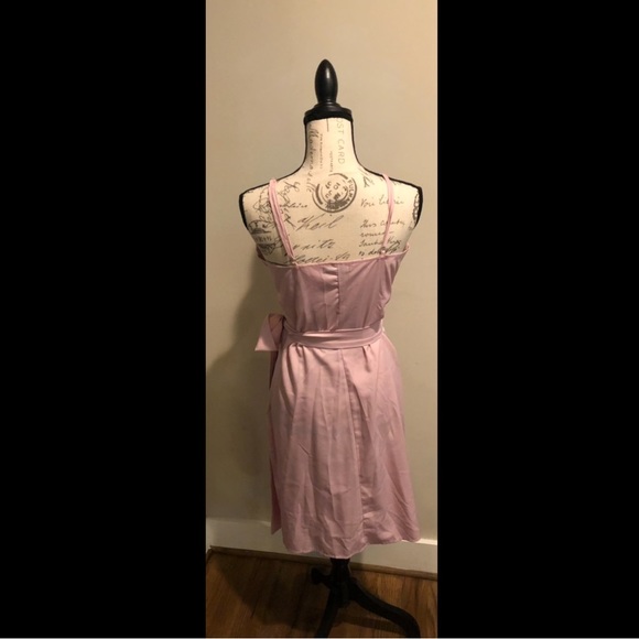 Blush wrap dress with tie - Picture 7 of 13